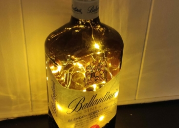 Ballantine Scotch Whisky LED Light Bottle Lamp, Mood-improving Ambiance Light, Great Present Idea