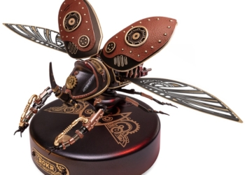 Robotime Rokr Metal 3D Puzzles Games Rhinoceros Beetle Punk Style Gift For Birthday Easy Assembly Mechanical Design Toys – MI01