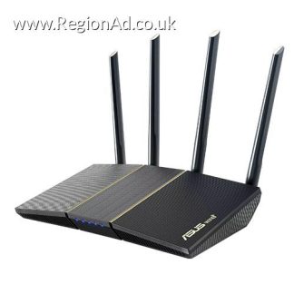 Asus (RT-AX57) AX3000 Dual Band Wi-Fi 6 Extendable Router, Free Network Security, Built-in VPN, Gaming & Streaming, AiMesh