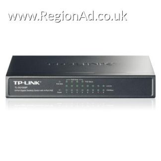 TP-LINK (TL-SG1008P) 8-Port Gigabit Unmanaged Desktop Switch, 4-Port PoE, Steel Case