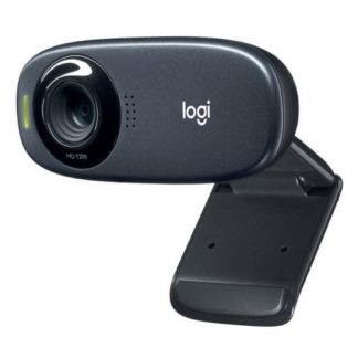 Logitech C310 HD Webcam, 1.2MP, 720p/30fps, Mic, Widescreen, Auto Light Correction, Mounting Clip