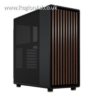 Fractal Design North Charcoal Black (Black Solid) Case, ATX, Fine Mesh Side, 2 Fans, USB-C, Walnut Front