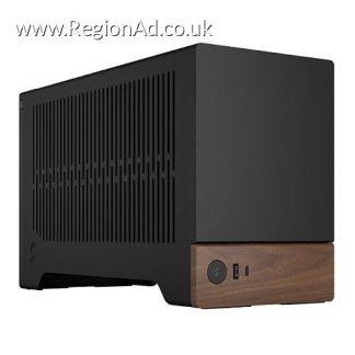 Fractal Design Terra Graphite SFF PC Case, Mini ITX, Walnut Front, Anodized Aluminium Exterior, 322mm GPU Support, Requires SFX/SFX-L PSU, USB-C