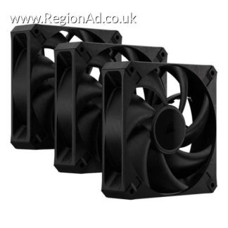 Corsair RS120 MAX 12cm PWM Thick Case Fans x3, 30mm Thick, Magnetic Dome Bearing, 2000 RPM, Liquid Crystal Polymer Construction