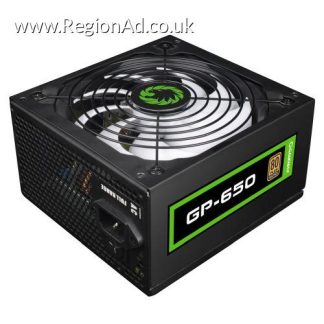 GameMax 650W GP650 Performance PSU, Fully Wired, 14cm Fan, 80+ Bronze, Black Mesh Cables, Power Lead Not Included