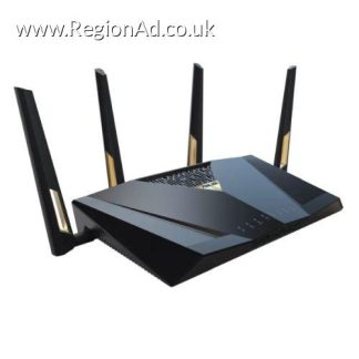 Asus RT-BE88U BE7200 Dual Band Wi-Fi 7 Gigabit Router, 2x 10G Ports, 2.5G Ports, 4K-QAM, MLO, AiMesh, 34G WAN/LAN Capacity