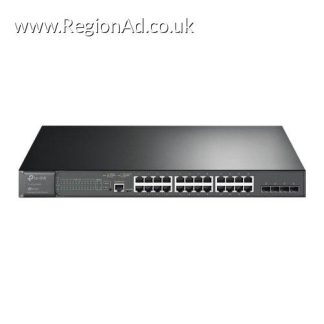 TP-LINK (TL-SG3428MP) JetStream 28-Port Gigabit L2 Managed Switch with 24-Port PoE+, 4 SFP Slots, Rackmountable