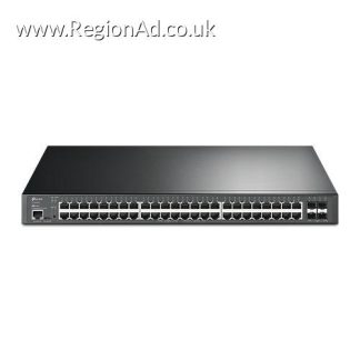 TP-LINK (TL-SG3452XP) JetStream 48-Port Gigabit and 4-Port 10GE SFP+ L2+ Managed Switch with 48-Port PoE+, Rackmountable