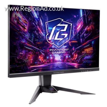 Asrock 27" Phantom Gaming QHD IPS Gaming Monitor (PG27QFT2A), 2560 x 1440, 1ms, 180Hz, HDR 400, Wi-Fi Antenna, VESA