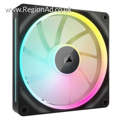 Corsair iCUE LINK LX140 14cm PWM RGB Case Fan, 18 RGB LEDs, Magnetic Dome Bearing, 2000 RPM, Black, Single Fan Expansion Kit