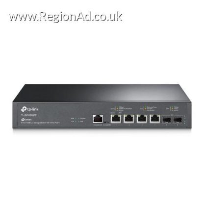 TP-LINK (TL-SX3206HPP) JetStream 6-Port 10GE L2+ Managed Switch with 4-Port PoE++, Rackmountable