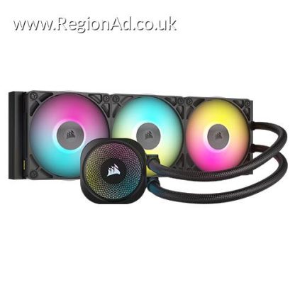 Corsair iCUE LINK TITAN 360 RX RGB Liquid CPU Cooler, RX120 RGB Magnetic Dome Fans, 20 LED Pump Head, iCUE LINK Hub Included, Black