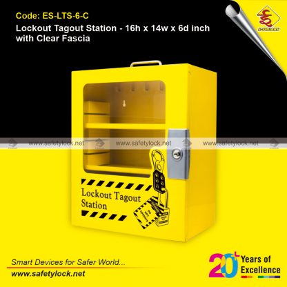 yellow color lockout tagout station