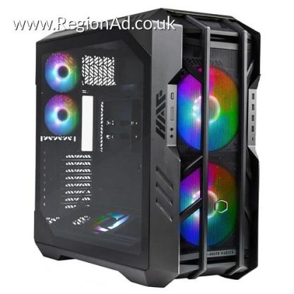Cooler Master HAF 700 Gaming Case w/ Glass Side, E-ATX, Multi Chamber, 5x ARGB Fans, ARGB Fan Hub, USB-C, Black