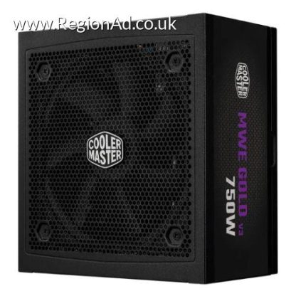 Cooler Master 750W MWE Gold V3 ATX 3.1 PSU, Fully Modular, HDB Bearing Fan, 80+ Gold, PCIe 5.1