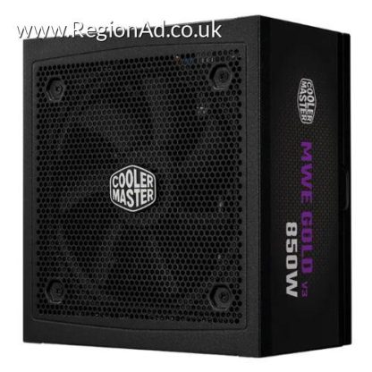 Cooler Master 850W MWE Gold V3 ATX 3.1 PSU, Fully Modular, HDB Bearing Fan, 80+ Gold, PCIe 5.1