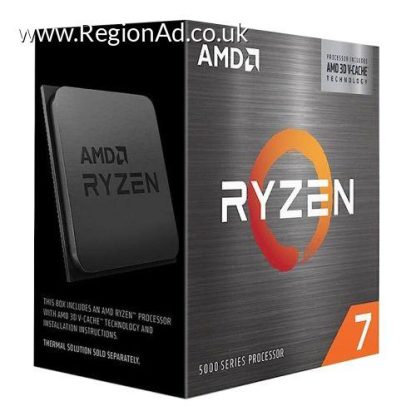 AMD Ryzen 7 5700X3D CPU, AM4, 3.0GHz (4.1 Turbo), 8-Core, 105W, 100MB Cache, 7nm, 5th Gen, No Graphics, NO HEATSINK/FAN