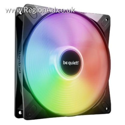 Be Quiet! (BL129) Light Wings LX 14cm PWM High-Speed ARGB Case Fan, Rifle Bearing, Impeller w/ 16 LEDs, Daisy-Chain, Up to 1800 RPM, Black