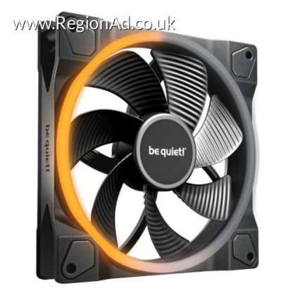 Be Quiet! (BL134) Light Wings 14cm PWM Reverse Blade ARGB Case Fan, Rifle Bearing, 20 LEDs, Front & Rear Lighting, Daisy-Chain, Up to 1300 RPM, Black