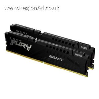 Kingston Fury Beast 16GB Kit (2 x 8GB), DDR5, 5600MHz, CL40, 1.25V, ECC, XMP 3.0, PMIC, DIMM Memory