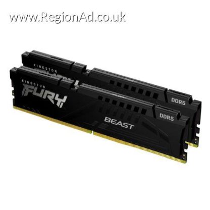 Kingston Fury Beast 16GB Kit (2 x 8GB), DDR5, 5600MHz, CL40, 1.25V, ECC, XMP 3.0, PMIC, DIMM Memory