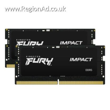 Kingston Fury Impact 64GB Kit (2 x 32GB), DDR5, 5600MHz (PC5-44800), CL40, 1.1V, Intel XMP 3.0, SODIMM Memory