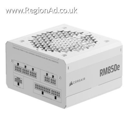 Corsair 850W RMe Series RM850e PSU, Fully Modular, Low-Noise, Cybenetics Gold, Zero RPM Mode, ATX 3.1, PCIe 5.1, White
