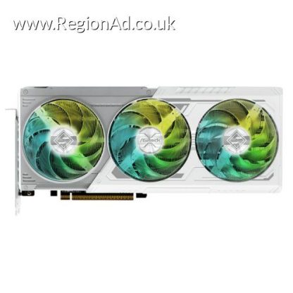 Asrock RX9070 Steel Legend 16GB OC, PCIe5, 16GB DDR6, HDMI, 3 DP, 2700MHz Clock, RGB Lighting, White, Overclocked