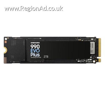 Samsung 2TB 990 EVO PLUS M.2 NVMe Gen4/5 SSD, M.2 2280, PCIe 4.0/5.0 x2, V-NAND, R/W 7250/6300 MB/s, 1000K/1350K IOPS