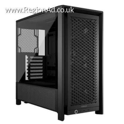 Corsair FRAME 4000D RS Modular Gaming Case w/ Glass Side, E-ATX, 3x PWM Fans, InfiniRail Fan Mounting, USB-C, Asus BTF Compatible, Black