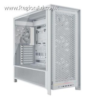 Corsair FRAME 5000D RS Modular Gaming Case w/ Glass Side, E-ATX, 4x PWM Fans, InfiniRail Fan Mounting, USB-C, ARGB Strip, Asus BTF Compatible, White