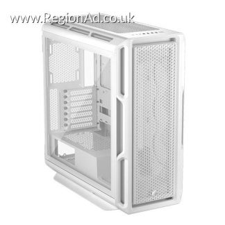 Corsair 5000T Gaming Case w/ Glass Side, E-ATX, No Fans, USB-C, Asus BTF Compatible, White