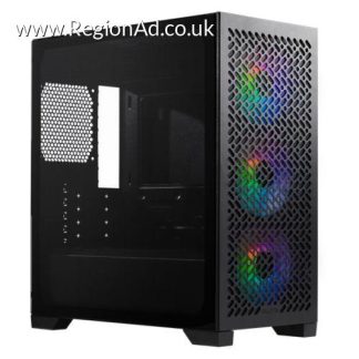 Cooler Master Elite 302 Gaming Case w/ Glass Side, Micro ATX, 3x ARGB Fans, PSU Shroud, Intake Grill, USB-C, Black