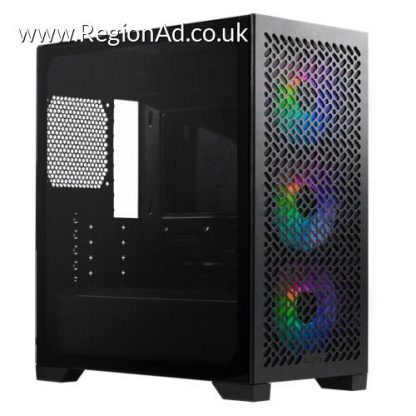 Cooler Master Elite 302 Gaming Case w/ Glass Side, Micro ATX, 3x ARGB Fans, PSU Shroud, Intake Grill, USB-C, Black