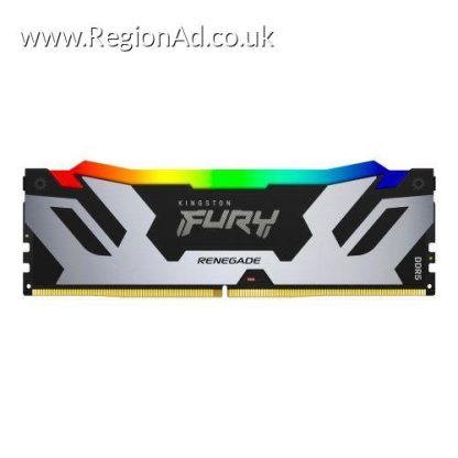 Kingston Fury Renegade RGB 32GB, DDR5, 6400MHz, CL32, 1.4V, ECC, XMP 3.0, PMIC, DIMM Memory, Black/Silver