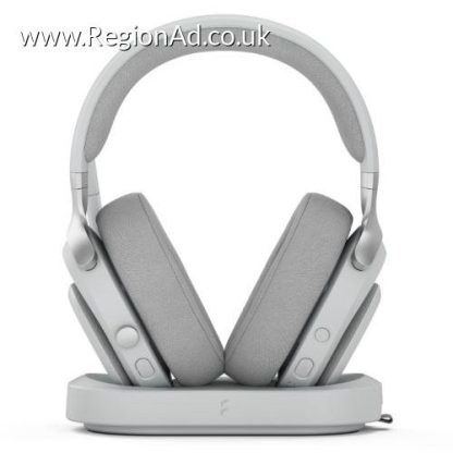 Fractal Design Scape (Light) Gaming Headset, Wireless/Btooth/USB, Custom-Tuned Drivers, EQ Presets, 40 Hours Battery, Charging Stand, Ambient Lighting