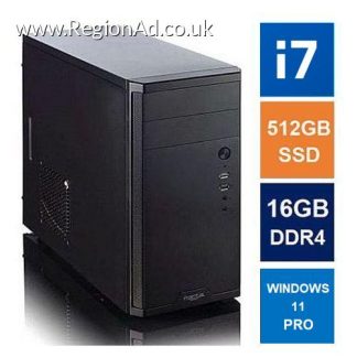 Spire MATX Tower PC, Fractal Core 1100 Case, i7-12700, 16GB DDR4, 512GB SSD, Corsair 550W, No Optical, KB & Mouse, Windows 11 Pro