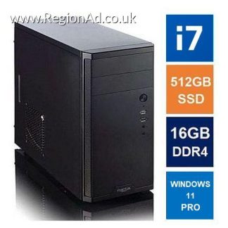 Spire MATX Tower PC, Fractal Core 1100 Case, i7-14700, 16GB DDR4, 512GB SSD, Corsair 550W, No Optical, KB & Mouse, Windows 11 Pro