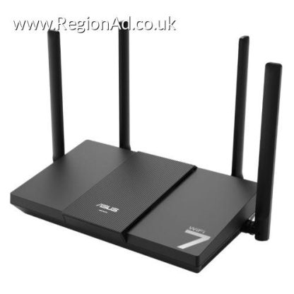 Asus (RT-BE50) BE3600 Dual Band Wi-Fi 7 Smart AiMesh Extendable Router, 2.5G WAN, 3x GB LAN, MLO, 4K-QAM, IoT Network