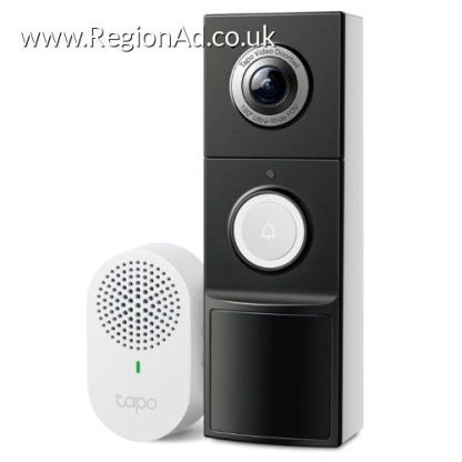 TP-LINK (TAPO D235) Smart Battery/Wired 2K 5MP Video Doorbell Camera w/ Chime, 7-Month Battery, Night Vision, Ultra-Wide FOV, AI Detection & Notification, Anti-theft