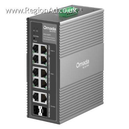 TP-LINK (IES210GPP) Omada 10-Port Gigabit Industrial Easy Managed Switch with 6-Port PoE+ and 2-Port PoE++, 2x Combo RJ45/SFP, IP40 Aluminium Casing