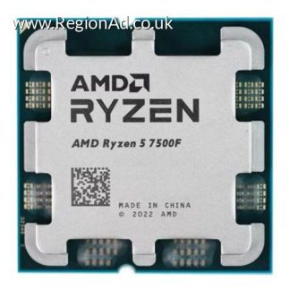 AMD Ryzen 5 7500F CPU, AM5, 3.7GHz (5.0 Turbo), 6-Core, 65W, 38MB Cache, 5nm, 7th Gen, No Graphics, NO HEATSINK/FAN - OEM *TRAY*