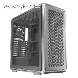 Cooler Master MasterFrame 600 Modular Open-Frame ATX Case w/ Glass Side, 4x ARGB Fans, FreeForm 2.0 Exo-Structure, USB-C 20Gbps, USB-C, Silver