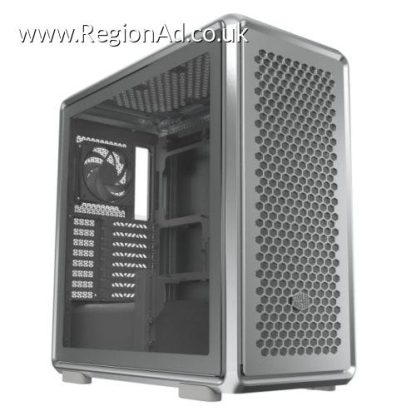 Cooler Master MasterFrame 600 Modular Open-Frame ATX Case w/ Glass Side, 4x ARGB Fans, FreeForm 2.0 Exo-Structure, USB-C 20Gbps, USB-C, Silver