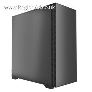 Vida Stealth Silent ATX Case, Matte Finish, Internal Sound Dampening, 1x PWM Fan, Dual 360mm Radiator Support, USB-C, Black