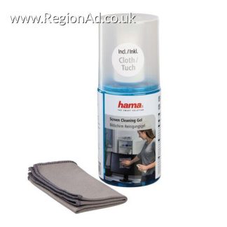 Hama Screen Cleaning Gel, 200ml, Microfibre Cloth Included