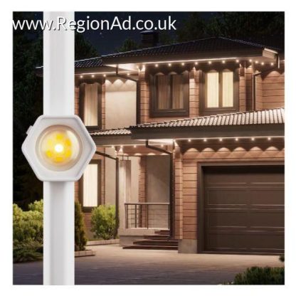 Nanoleaf Multicolour Permanent ARGB Outdoor Lights Smarter Kit, 15 Metre, 16+ Million Colours, Trimmable, Reacts to Sound & Music, Built-In Controller