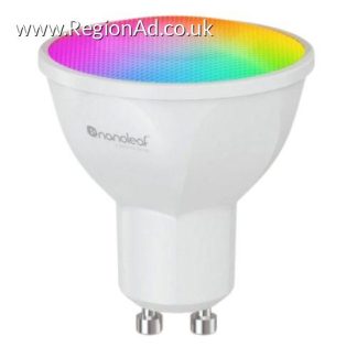 Nanoleaf Matter Wi-Fi GU10 Smart Bulb (Single), 16+ Million Colours, Colour-Changing Scenes, Tunable Whites, Customised Schedules