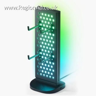 Nanoleaf Pegboard Desk Dock, USB Hub Base, 4 Pegboard Hooks, RGB Lighting with Real-time Screen Mirroring/Music Visualisation