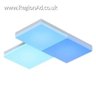 Nanoleaf RGB Skylight Starter Kit, 16M+ Colours with Dynamic Scenes, Mimic Natural Sky, App/Voice Control, Flush Mounted, 3 Panels